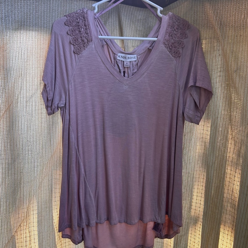 *NWT* mauve lace shirt